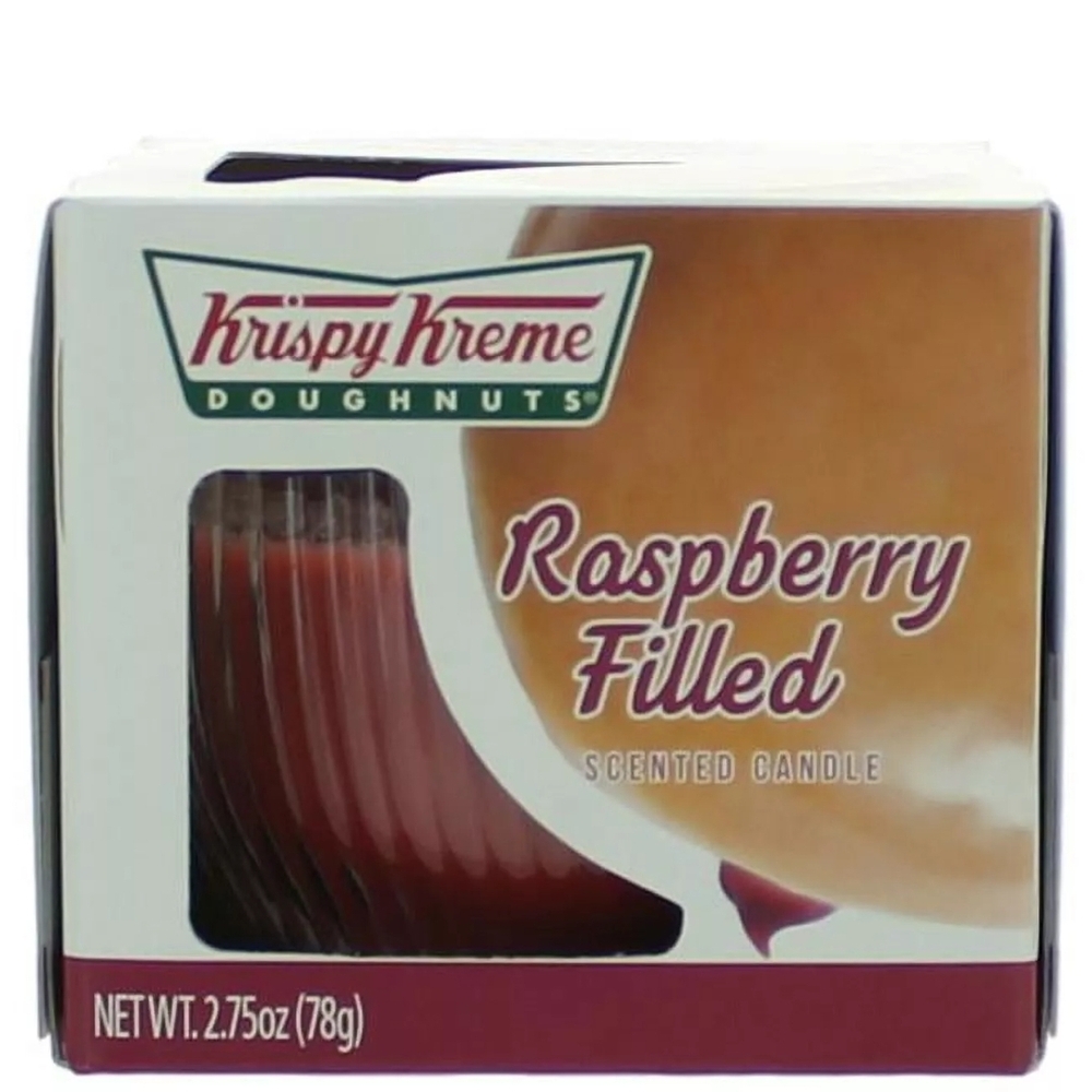 2 Raspberry Filled Scented Candle - Red